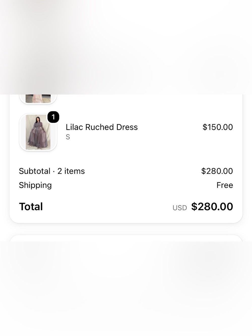 Summer Evenings Ruched Dress/Gown in Lilac/Purple